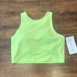Athleta Lime Green Fitted Crop Tank Top